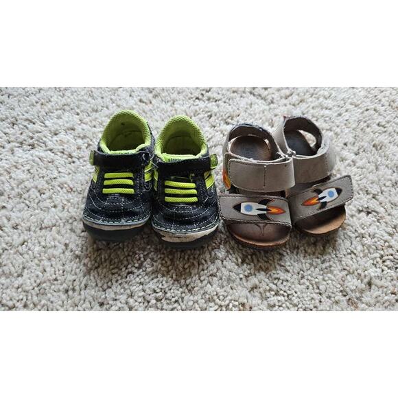 Stride Rite Shoes Toddler 2-Pair Bundle: Sneakers and Wonder Nation Sandal 3.5/4 - Picture 1 of 4